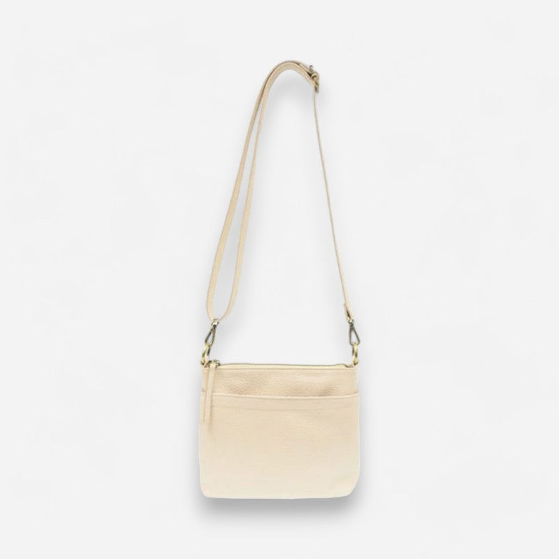 Layla Top Zip Crossbody Bag Alabaster