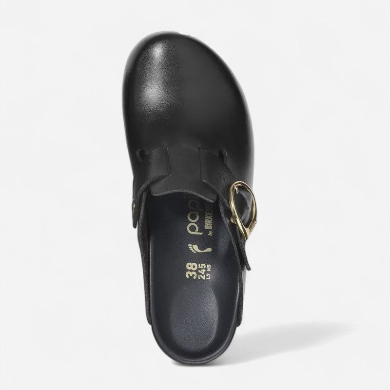 Fanny Black Leather Narrow