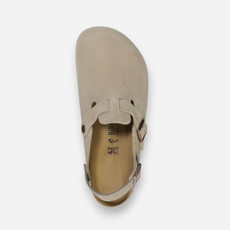 Tokio Taupe Suede Leather Narrow