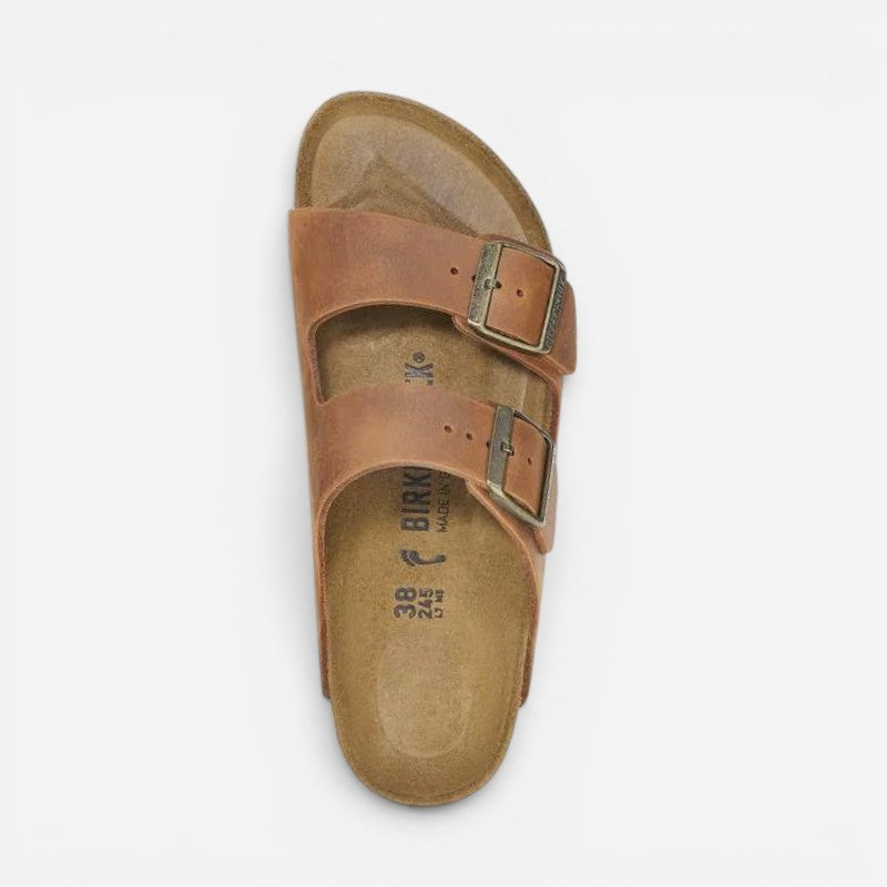Arizona Cognac Oiled Leather Narrow