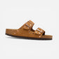 Arizona Rivet Mink Suede Leather Narrow