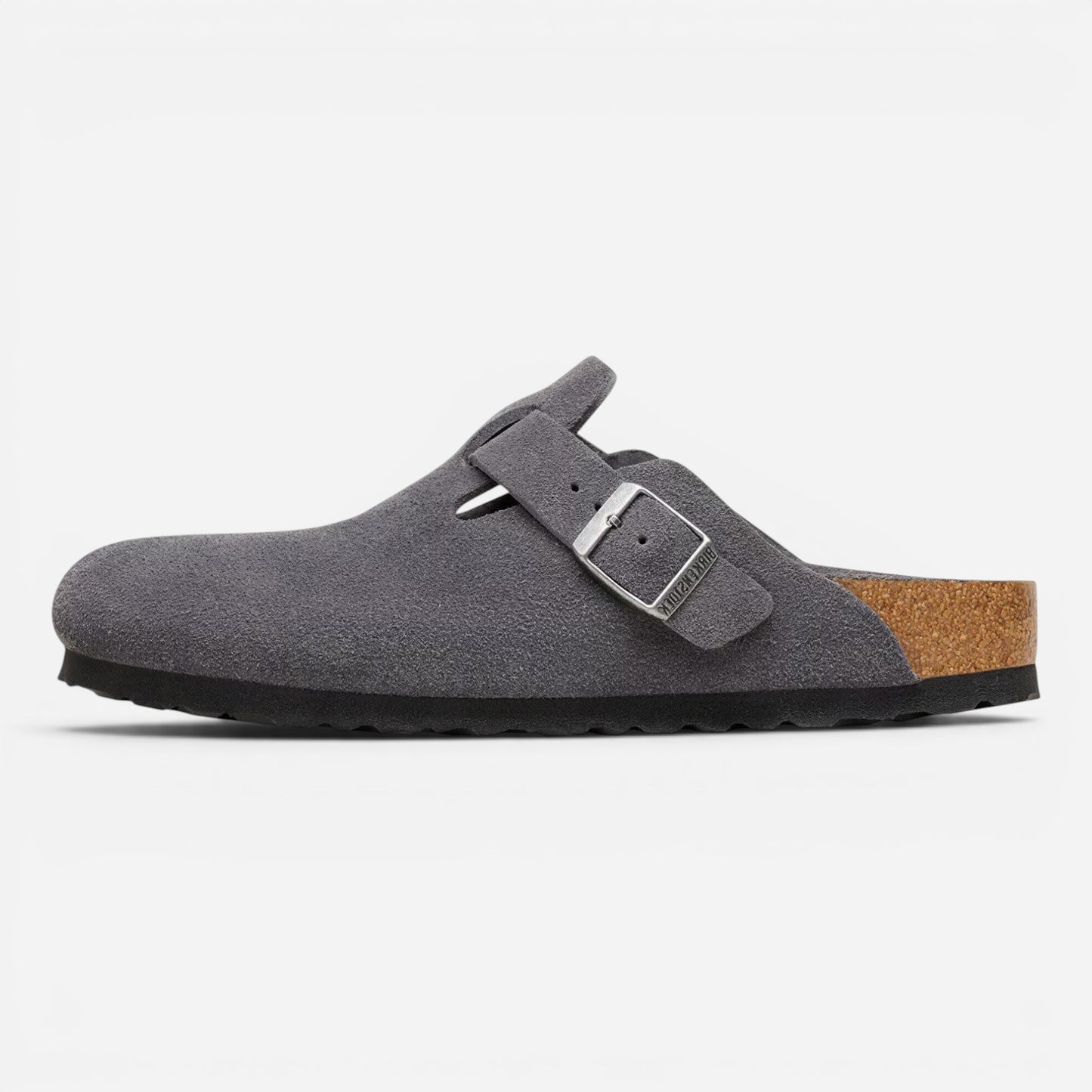 Boston Soft Footbed Charcoal Suede Leather Narrow