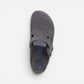 Boston Soft Footbed Charcoal Suede Leather Narrow