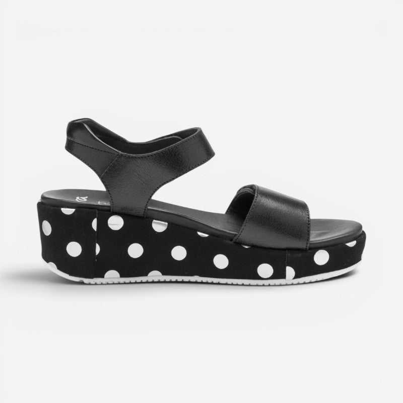 Rosepetal Black/Cream Polka Dot