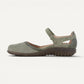 tekapo mary jane green leather combo