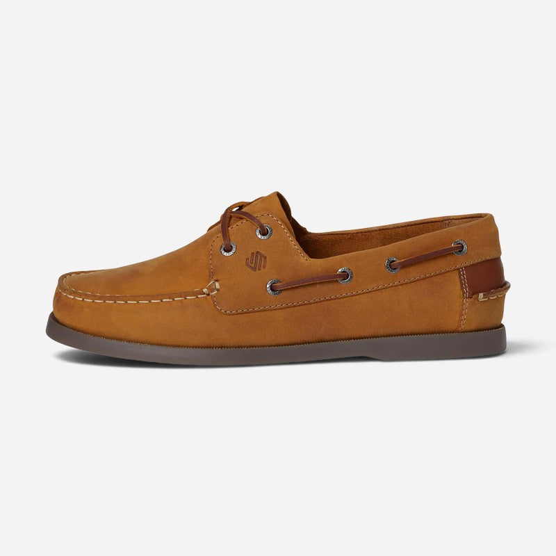 Big Kid's Zeke Boat Shoe Tan Oiled Leather