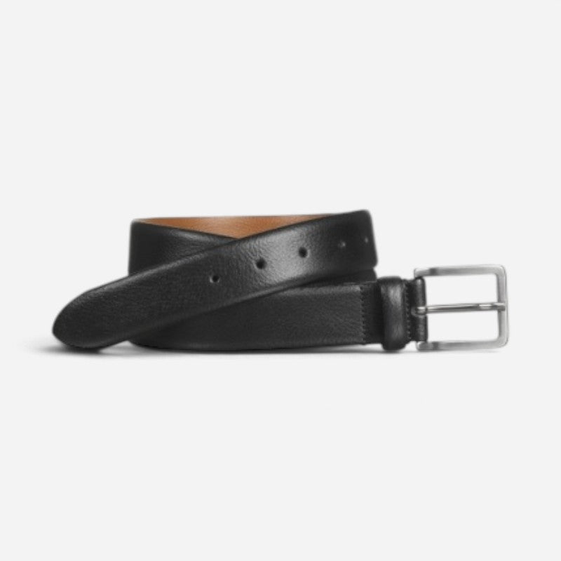 Feathered Edge Dress Belt Black