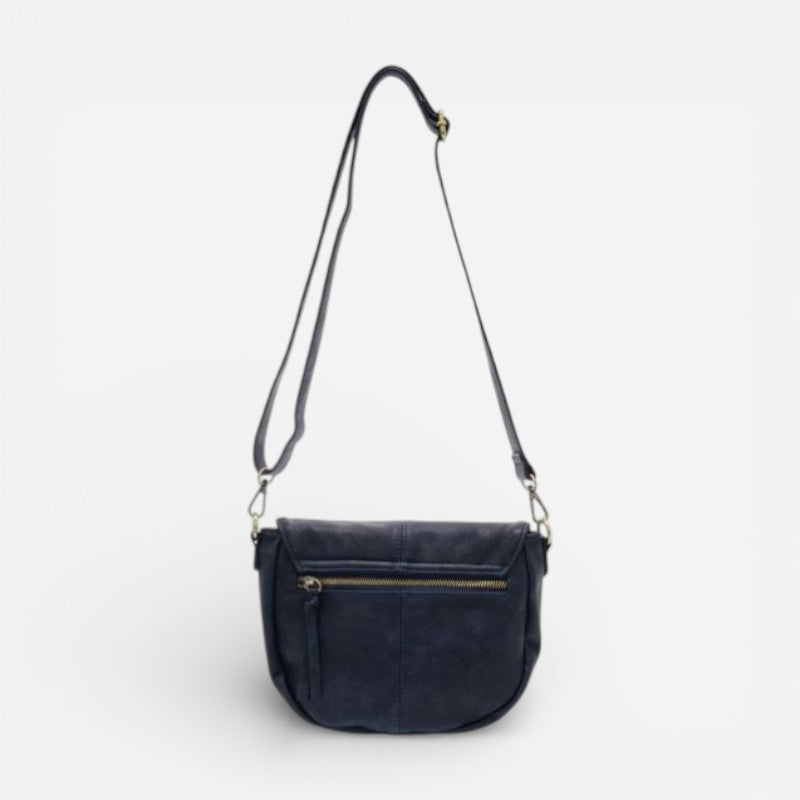 Helene Small Saddle Crossbody Navy