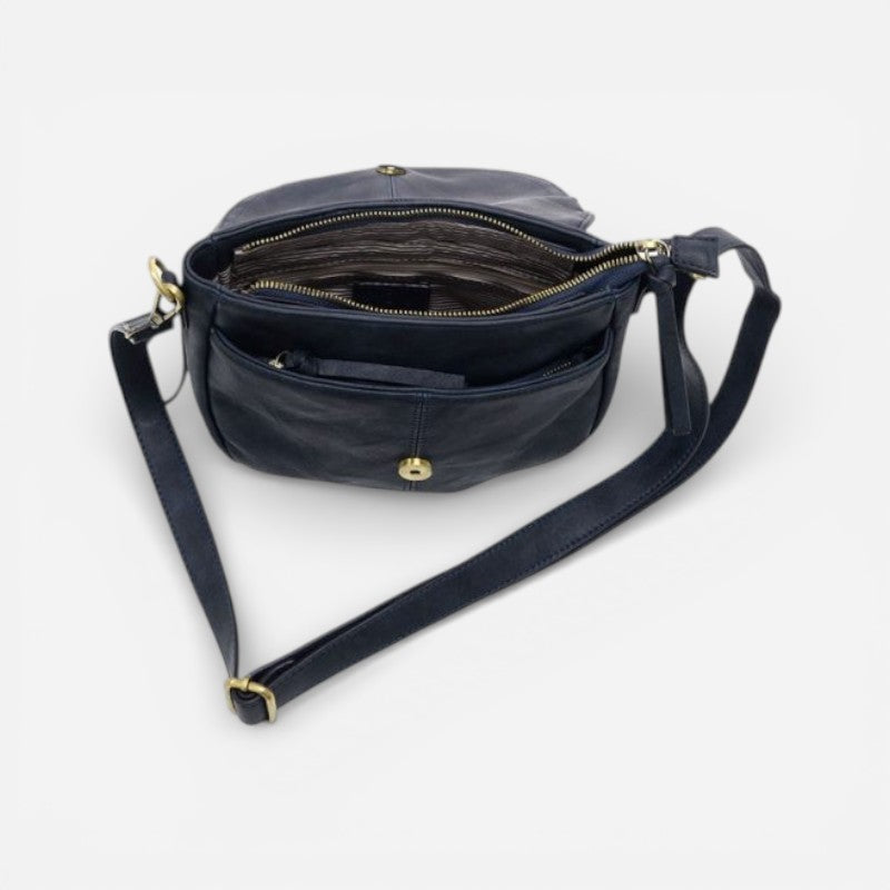 Helene Small Saddle Crossbody Navy