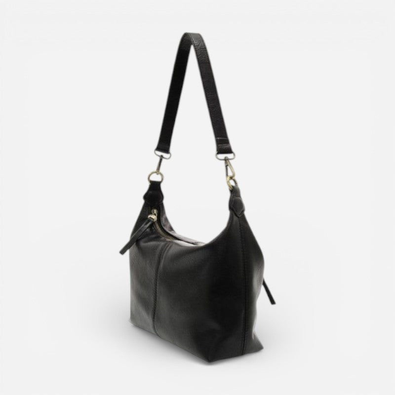 Danna Top Zip Crossbody Black