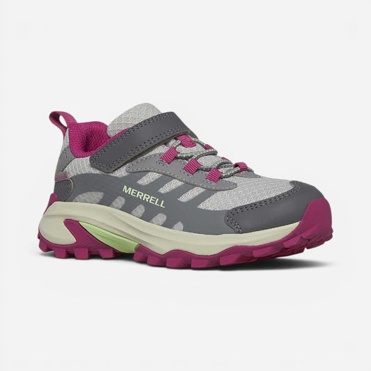 Kid's Moab Speed 2 Grey/Berry/Mint