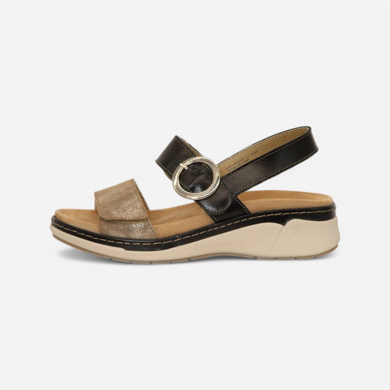 AZORES SANDAL NERO MULTI