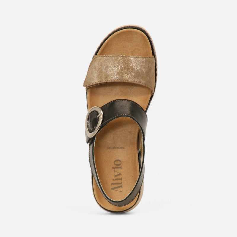 AZORES SANDAL NERO MULTI