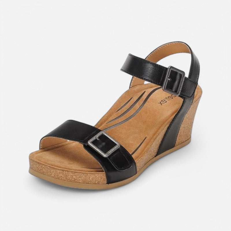 Lexa Cork Wedge Black