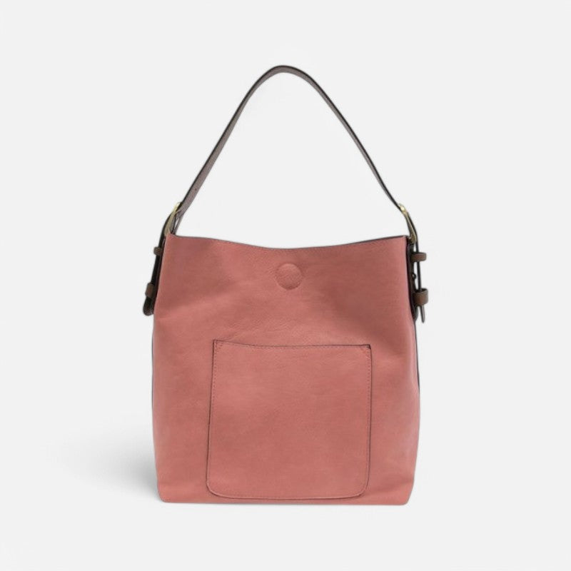 Classic Hobo Handbag Clay Pink/Coffee