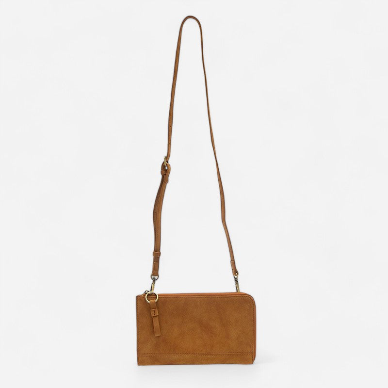 Karina Convertible Wristlet & Wallet Toffee Faux Suede