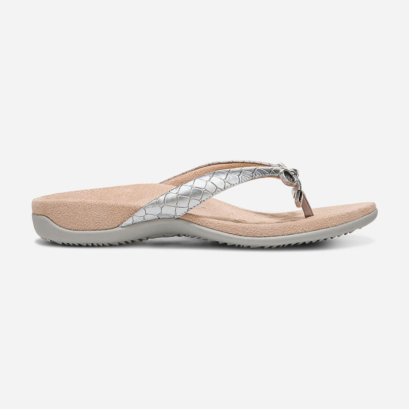 Bella Silver metallic Croc