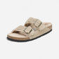 Arizona Shearling Taupe Suede Leather Narrow