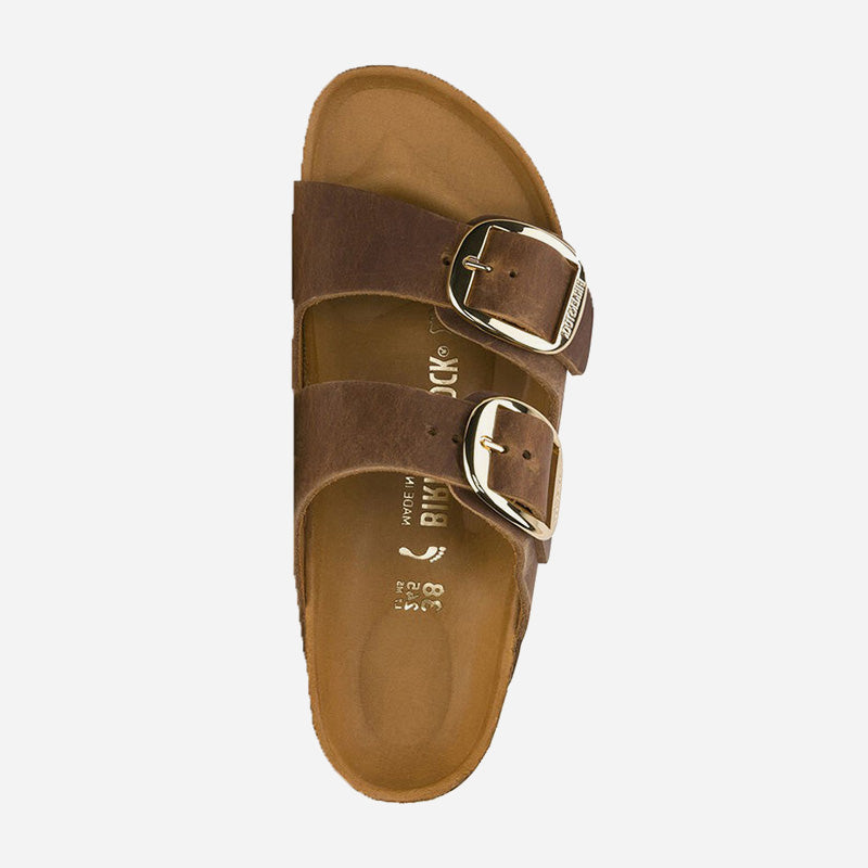 Arizona Big Buckle Cognac Oiled Leather Regular