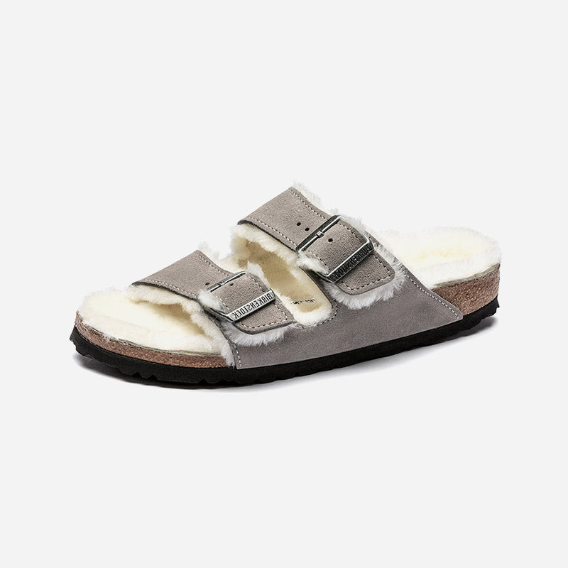 Arizona Shearling Stone Coin Suede Leather Narrow