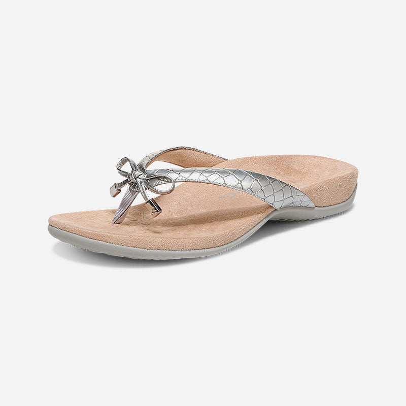 Bella Silver metallic Croc