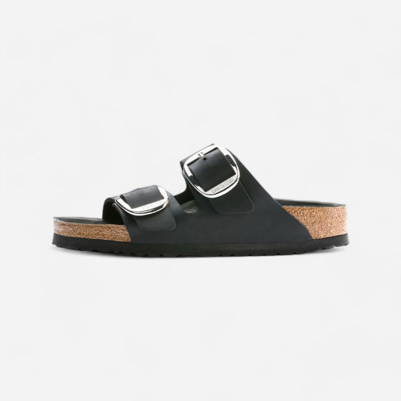 Arizona Big Buckle Black Oiled Leather Regular