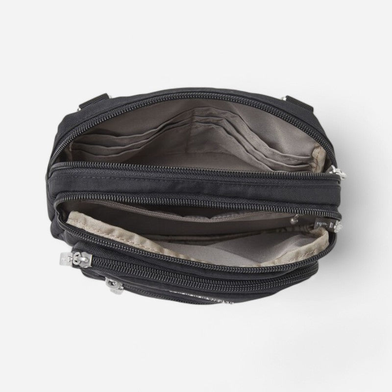 Triple Zip Bagg Black/Sand