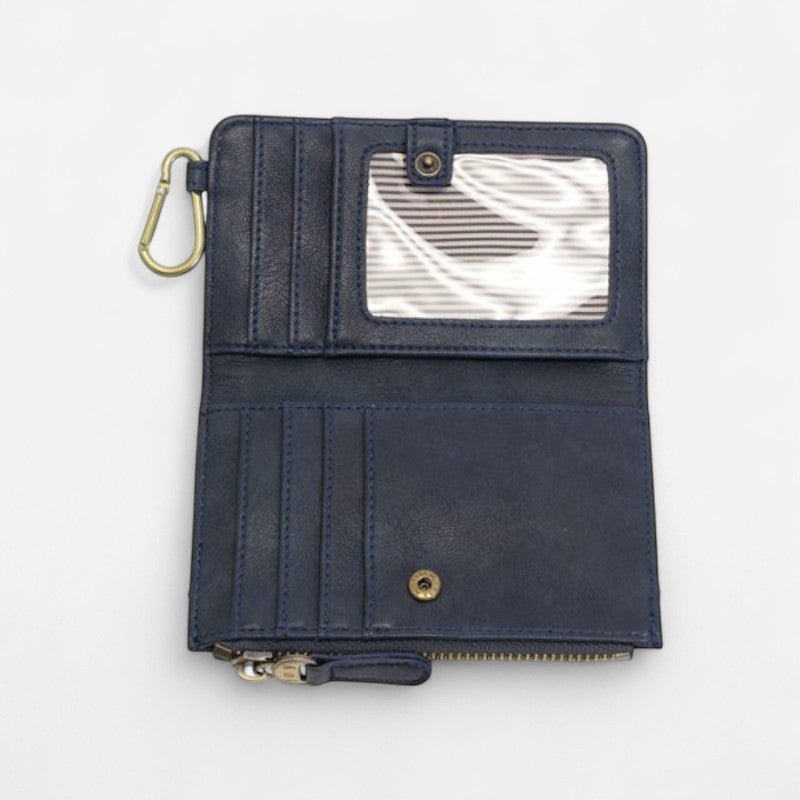 Bobbie Bifold Wallet With Carabiner Navy