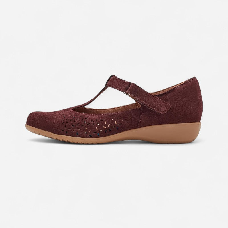 Rowen T-Strap Casual Dark Red