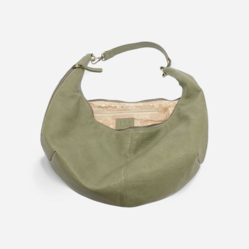 Rhea Slouchy Crescent Shoulder Crossbody Bag Sage