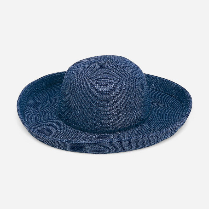 Tropical Classic Sewn Hat Paper Braid W/Self Trim Navy