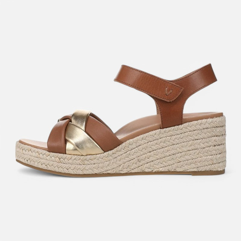 Saratoga Tan/Gold Leather