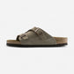 Zurich Men's Taupe Suede Leather Regular