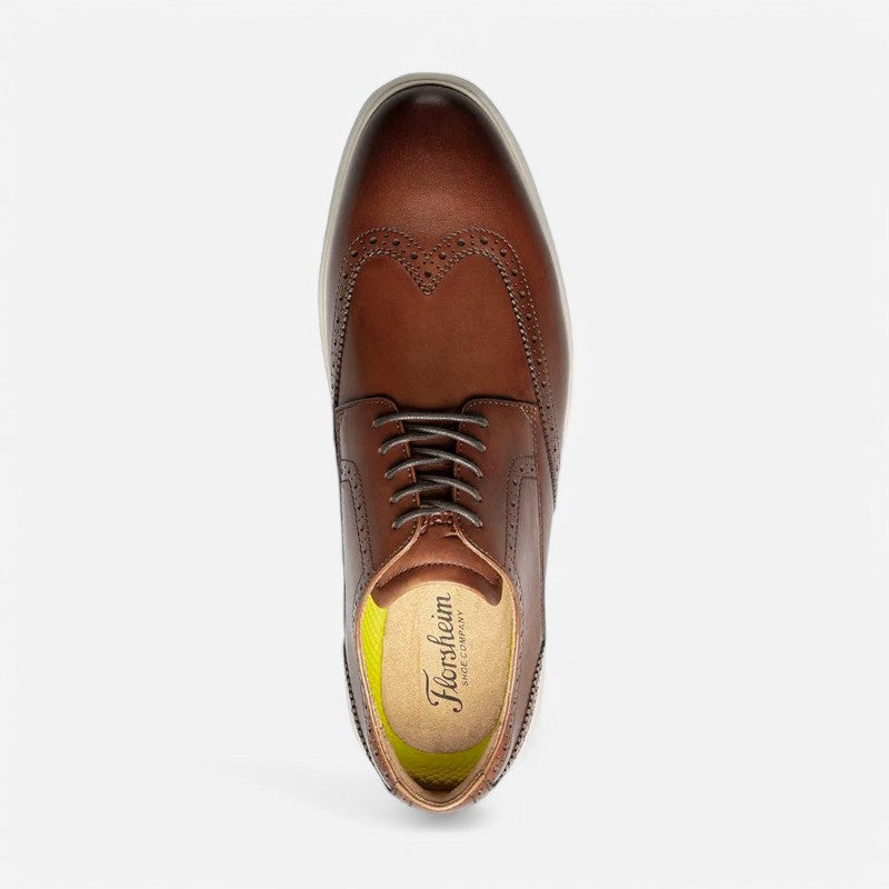 Men's Dash Wingtip Oxford Cognac/White