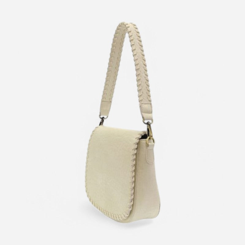 Annie Whipstitch Convertible Crossbody Cream