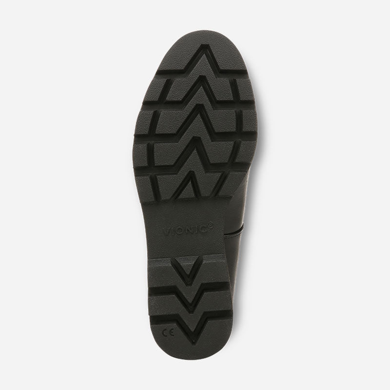 Willa Wedge Black Leather