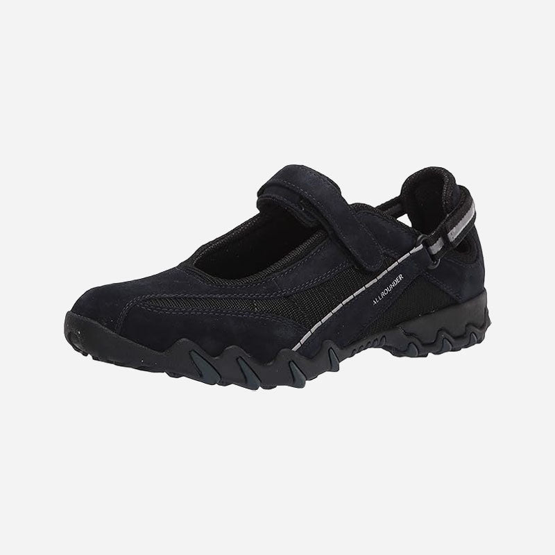 Niro Mary Jane Black Seamed Felt