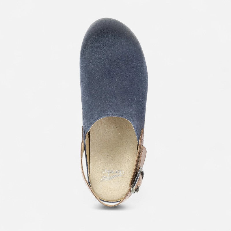 Merrin Blue Burnished Suede